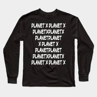 Planet X Space Logo Science Fiction Sci fi Long Sleeve T-Shirt